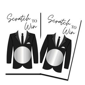 Bridal Shower Games - Scratch To Win - 50 Scratch Off Cards - Bachelorette Party